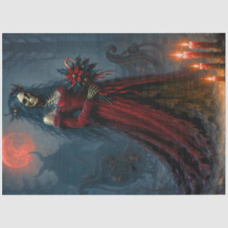 Gothic Christmas Braut | Dunkle Feiertags-Skelett- Seidenpapier
