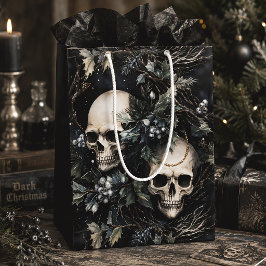 Gothic Christmas Skulls Mittlere Geschenktüte