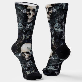 Gothic Christmas Skulls Socken