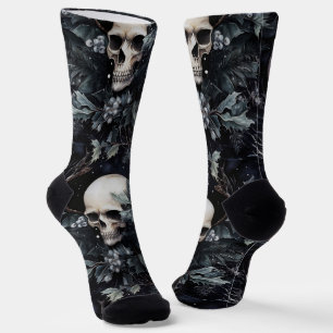 Gothic Christmas Skulls Socken
