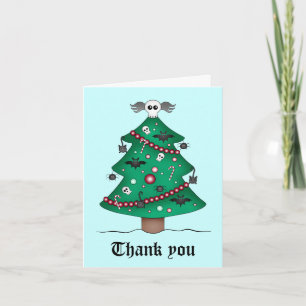 Gothic Christmas Thank You Dankeskarte