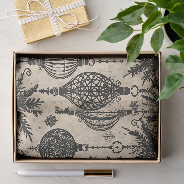 Gothic Christmas Tissue Paper Decoupage  Seidenpapier (Geschenk)