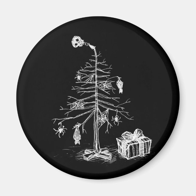 Gothic Christmas Tree Magnet (Vorne)