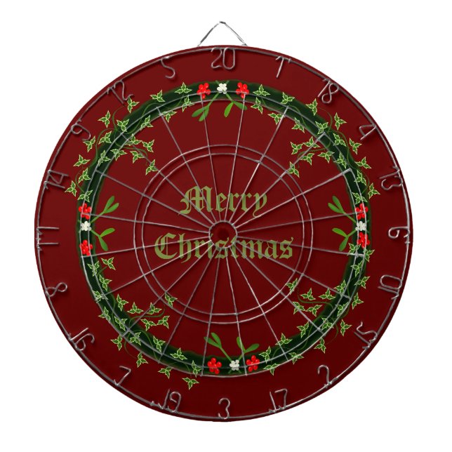 Gothic Christmas Wreath Custom Dartscheibe (vorne)