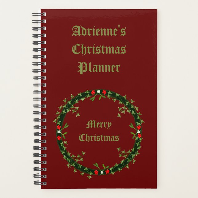 Gothic Christmas Wreath Custom Planer (Vorderseite)