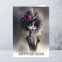 Gothic Clown Geburtstagskarte