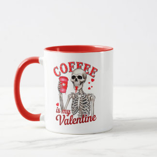 Gothic Coffee ist mein Valentinsknochen trinkend Tasse