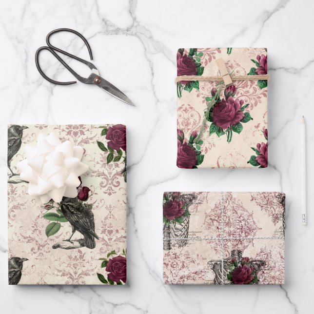 Gothic Countenance Serie Design 16 Wrapping Pap Geschenkpapier Set (Vorderseite)