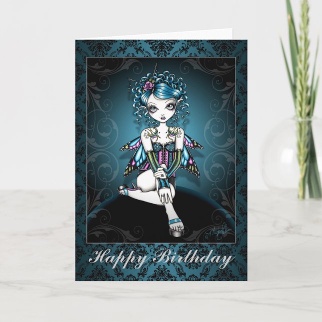 Gothic Couture Swallow Fairy Card Karte (Vorderseite)