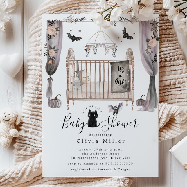 Gothic Crib Baby Shower Einladung (Von Creator hochgeladen)