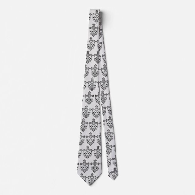 Gothic Cross and Skulls Krawatte (Vorderseite)