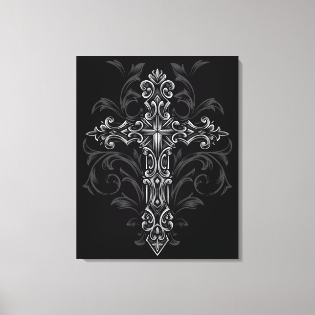 Gothic Cross Leinwanddruck (Vorderseite)