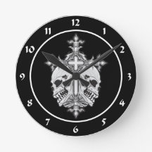 Gothic Cross with Skulls