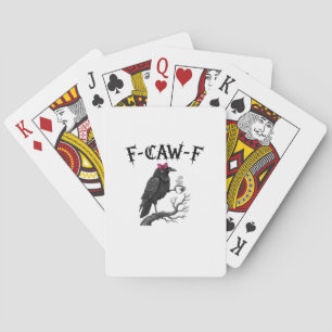 Gothic Crow F-Caw-F Vogel Lustiger Halloween Rabe Spielkarten