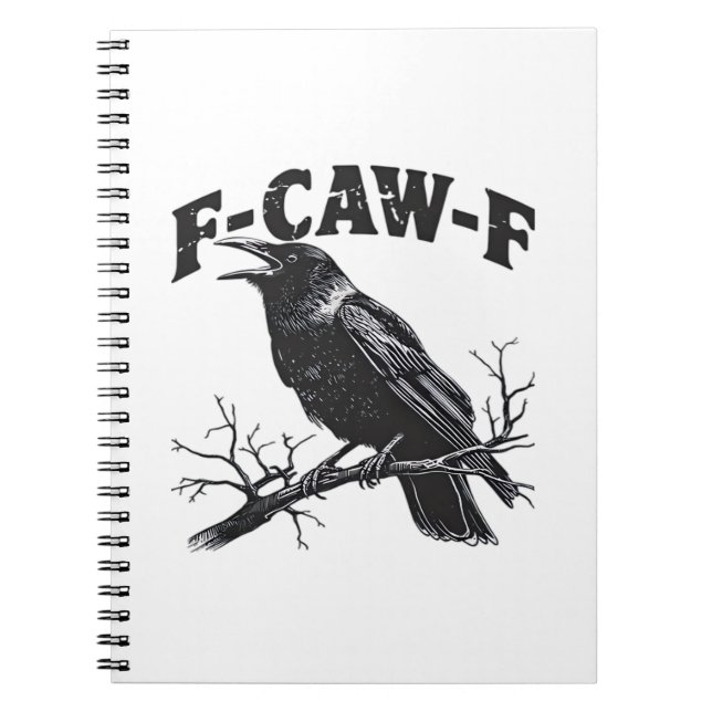 Gothic Crow Humor F-Caw-F Funny Essential Notizblock (Vorderseite)