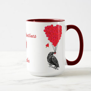 Gothic Crow & Liebe Tasse