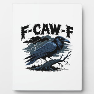 Gothic Crow Lustiger Humor F-Caw-F Essential Minim Fotoplatte