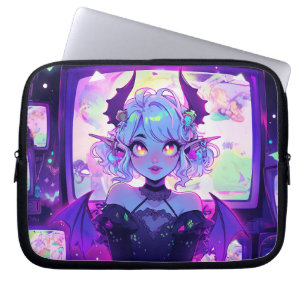 Gothic Cyberpunk Demon Fantasy Anime Girl Laptopschutzhülle