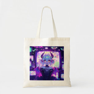 Gothic Cyberpunk Demon Fantasy Anime Girl Tragetasche