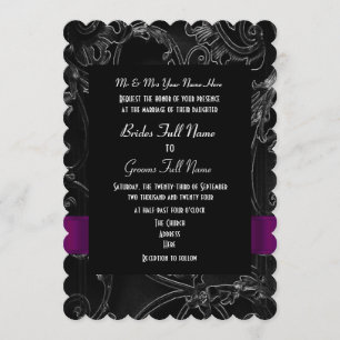 Gothic Damask Einladung