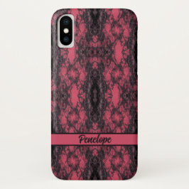 Gothic Damask Pink Lace Muster Modelle Case-Mate iPhone Hülle