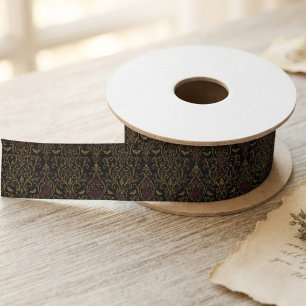 Gothic-Damask-Schriftrolle Satinband