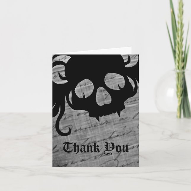 Gothic Dankeschön Dankeskarte (Vorderseite)