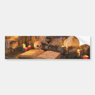 Gothic Dark Academia Kerzenbeleuchtete Studienkuns Autoaufkleber