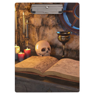 Gothic Dark Academia Kerzenbeleuchtete Studienkuns Klemmbrett