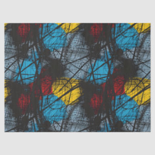 Gothic Dark Blue Black Red Yellow Seidenpapier