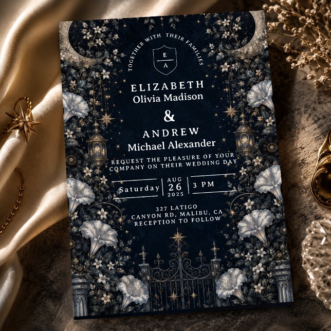 Gothic Dark Celestial Hochzeit Einladung (Von Creator hochgeladen)