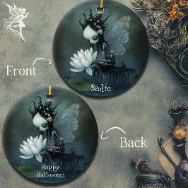 Gothic Dark Fantasy Fairy Skeleton Individuelle Na Keramik Ornament
