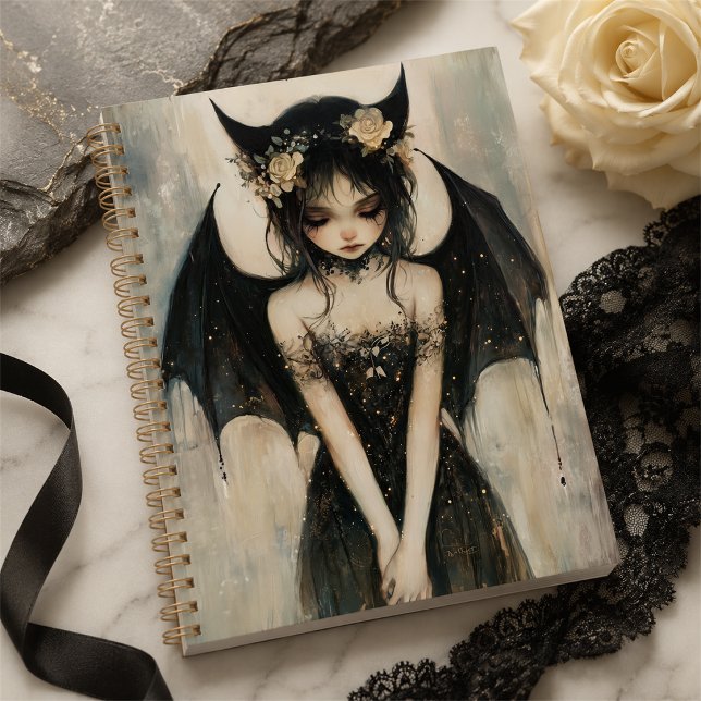 Gothic Dark Fantasy Fee mit Blumendiadem  Planer (Von Creator hochgeladen)