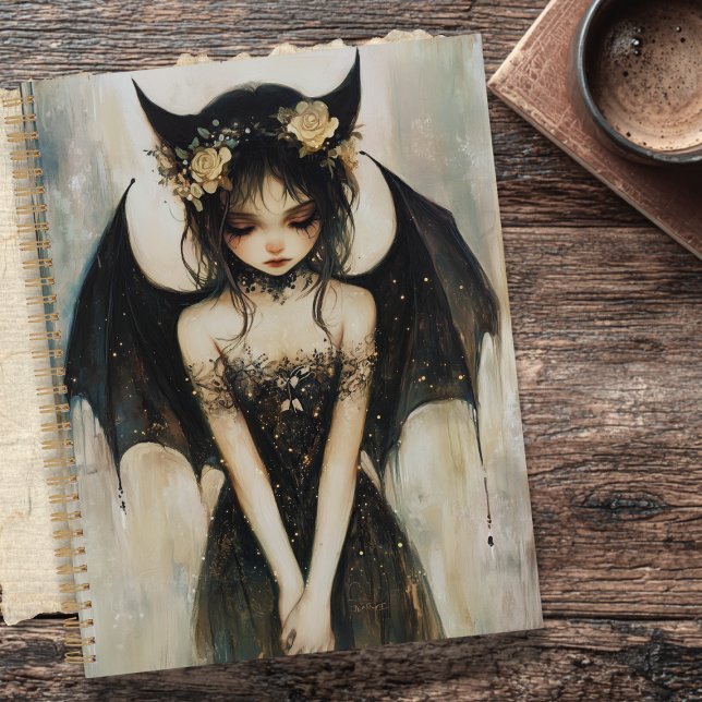 Gothic Dark Fantasy Fee mit Blumendiadem  Planer (Von Creator hochgeladen)