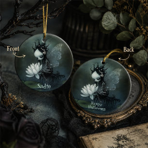 Gothic Dark Fantasy Feen Skelett Benutzerdefiniert Ornament