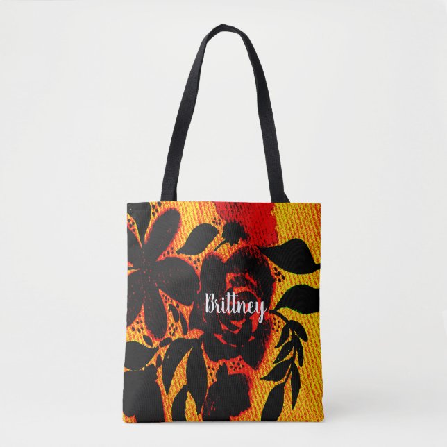 Gothic Dark Florals Screen Tasche (Vorderseite)