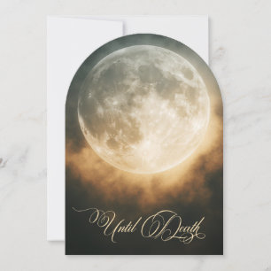 Gothic Dark Full Moon Arch Wedding Einladung
