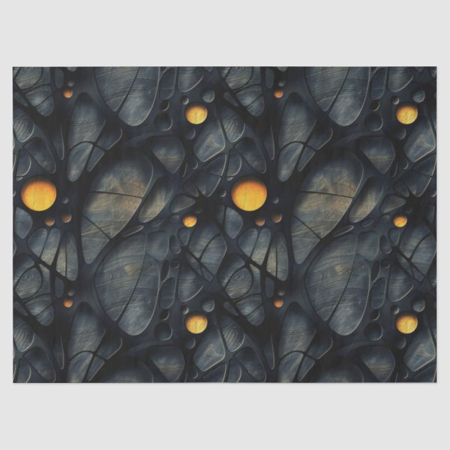 Gothic Dark Gefühl Black and Yellow Seidenpapier (Vorderseite)