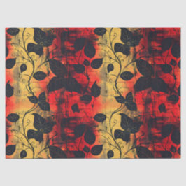 Gothic Dark Gefühl Black Yellow Red Seidenpapier
