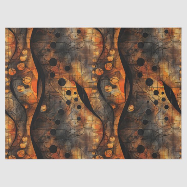 Gothic Dark Gefühl Black Yellow Seidenpapier (Vorderseite)