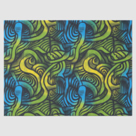Gothic Dark Gefühl Blue Green Yellow Seidenpapier