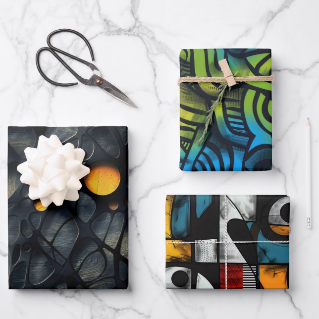 Gothic Dark Gefühl deprimierend Geschenkpapier Set (Vorderseite)