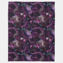 Gothic Dark Pink Tentacle mit Blume