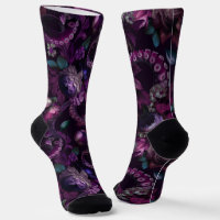 Gothic Dark Pink Tentakel Mit Blumen