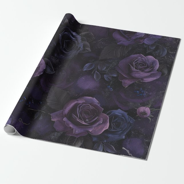 Gothic Dark Romance Lila Rose Packpapier (Ungerollt)