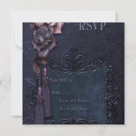 Gothic Dark Wedding RSVP-Karte RSVP Karte