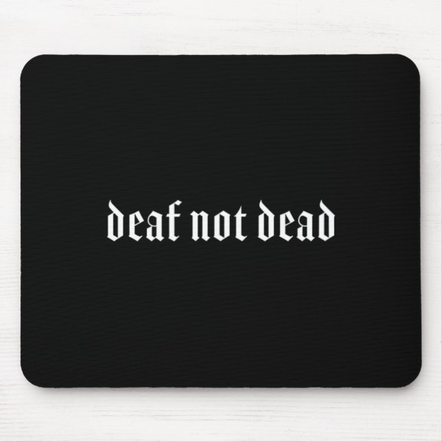 Gothic Deaf ASL Hand Gesture Deaf Hörverlust Awa Mousepad (Vorne)