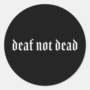 Gothic Deaf ASL Hand Gesture Deaf Hörverlust Awa Runder Aufkleber