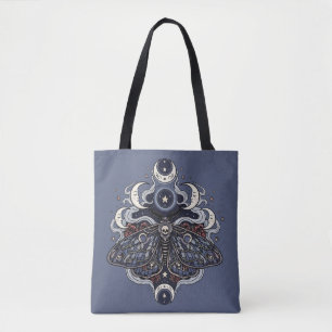 Gothic Death Moth und Mondphasen Tasche