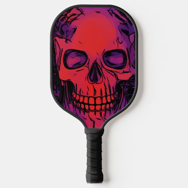 Gothic Death Skeleton Custom Pickleball Schläger (Vorderseite)